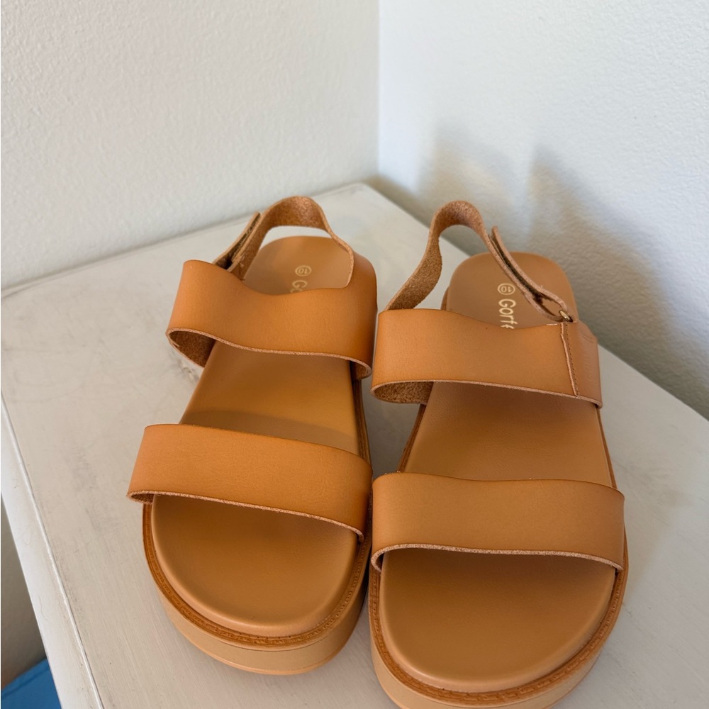 Double-Strap Platform Sandals